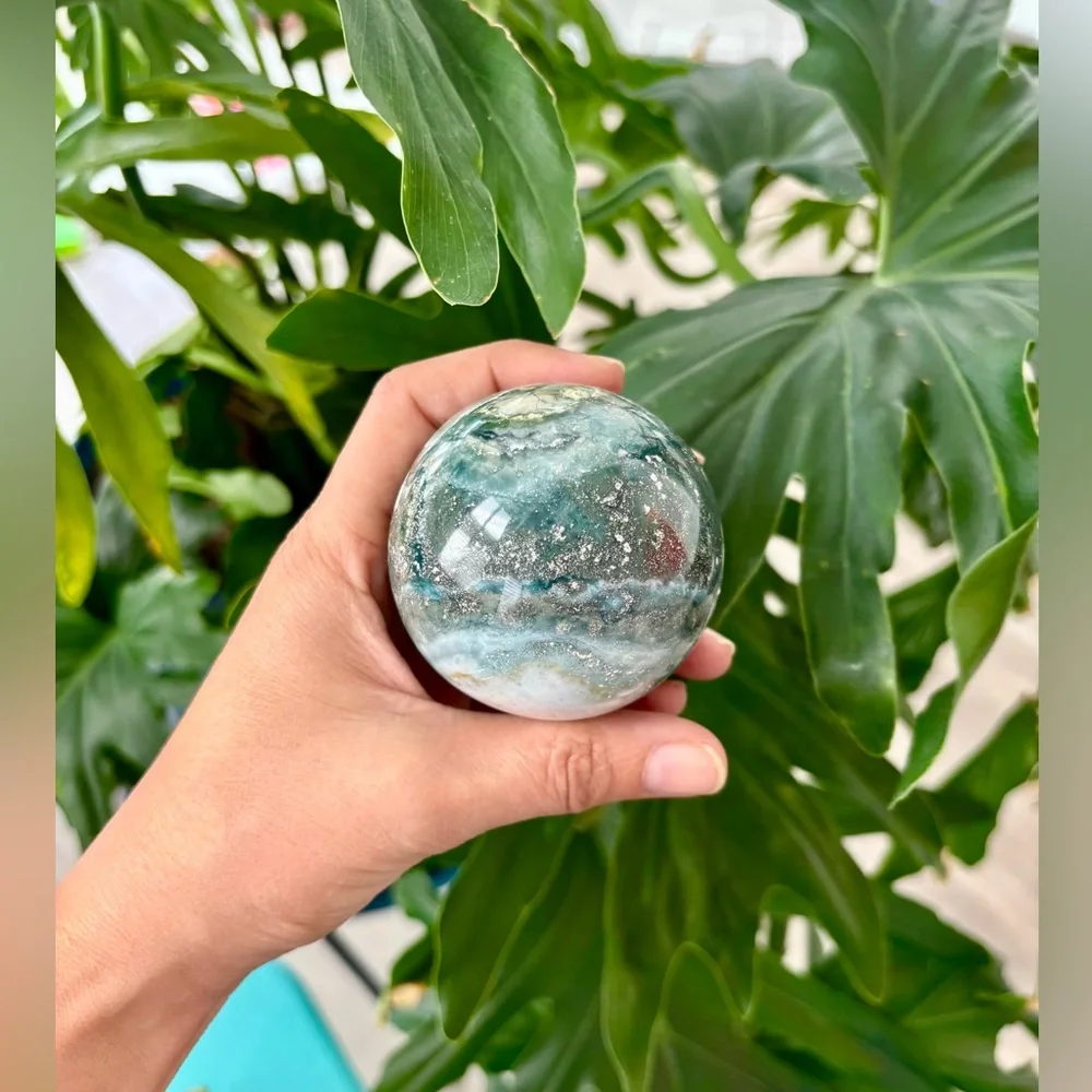Ocean jasper sphere